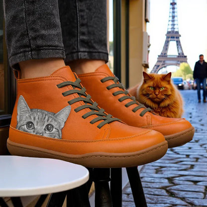 KittyKicks™ | Bottines Orthopédiques en Cuir